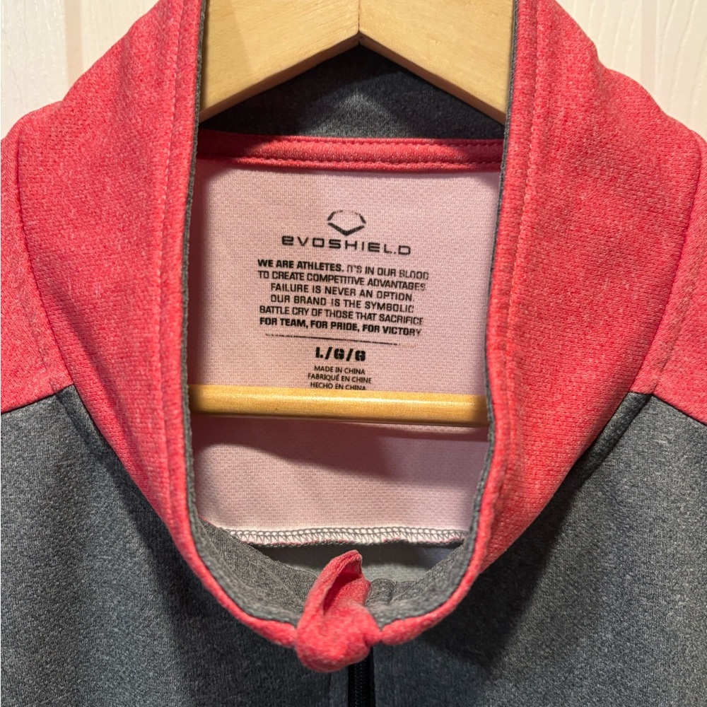 Evoshield Gray Quarter-Zip Pullover With Coral Ac… - image 5